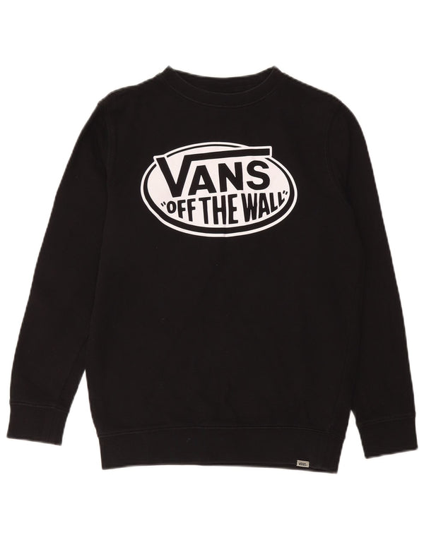 VANS Sudadera gráfica para mujer Jumper UK 14 Medium Black Cotton