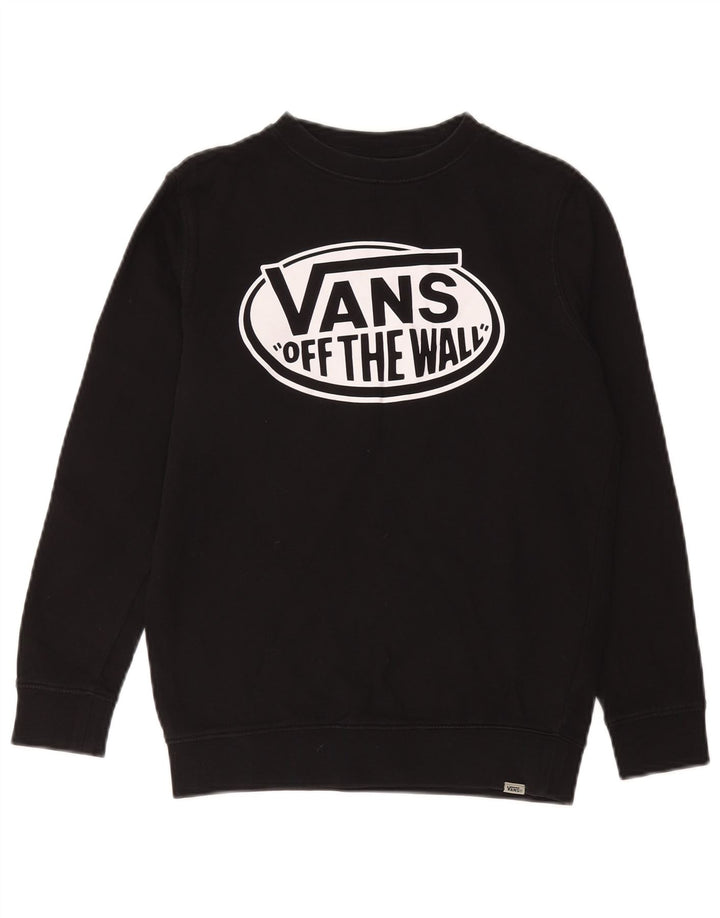 VANS Sudadera gráfica para mujer Jumper UK 14 Medium Black Cotton