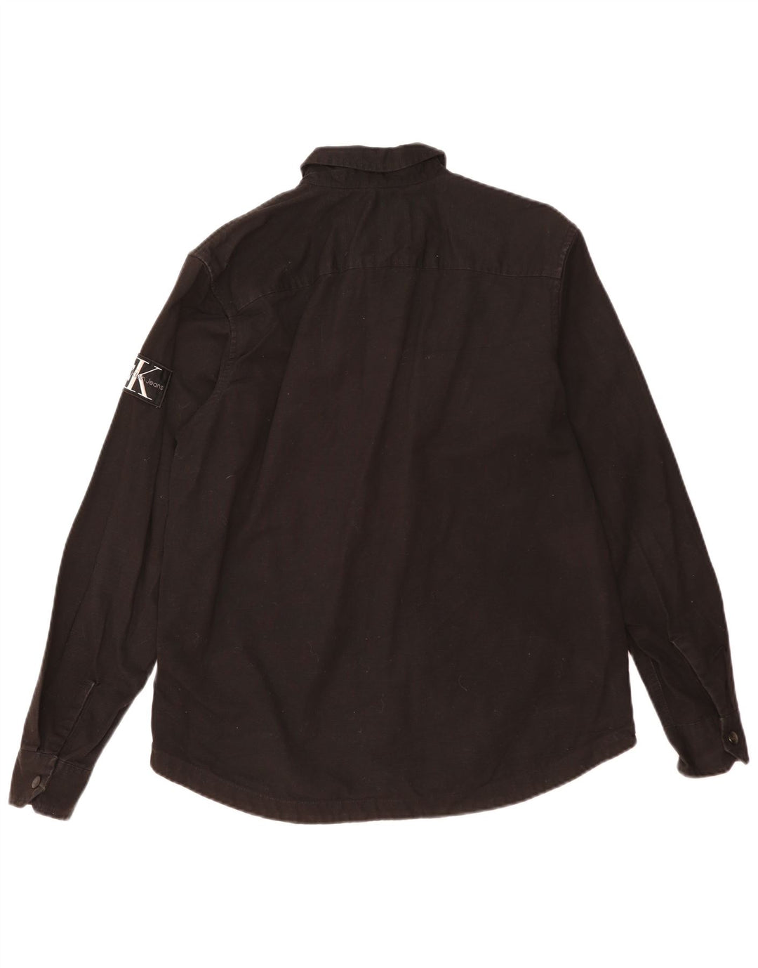 Calvin Klein Camisa de ajuste relajado para hombre Algodón negro mediano