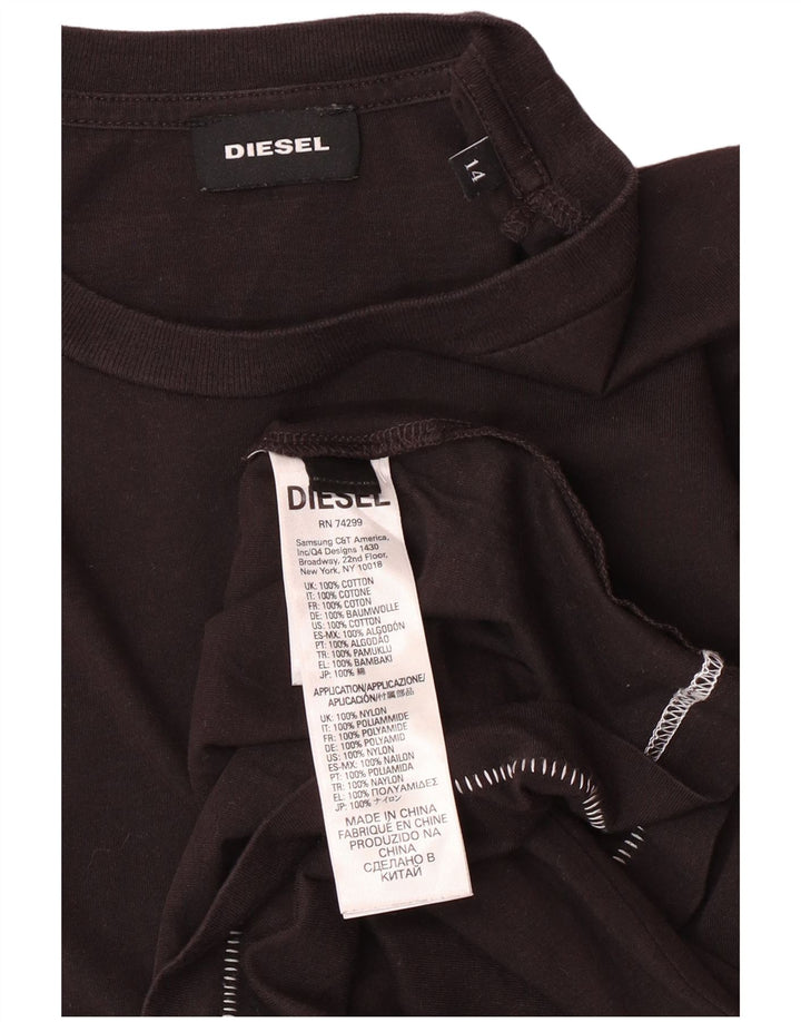 Diesel Boys Graphic Top Manga Larga 13-14 Años Negro