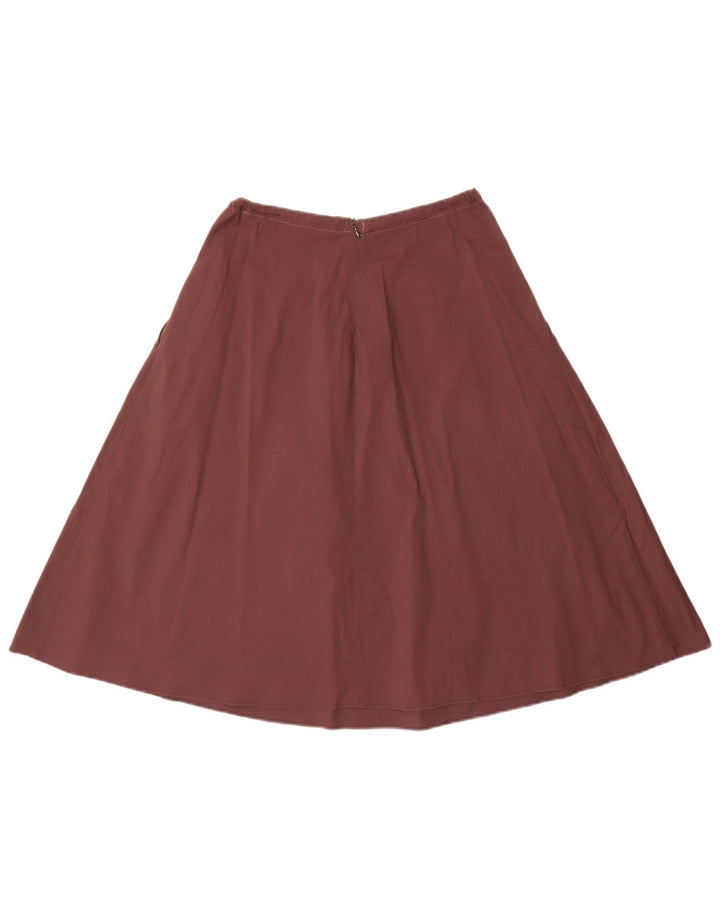 Falda plisada vintage para mujer W26 pequeña marrón