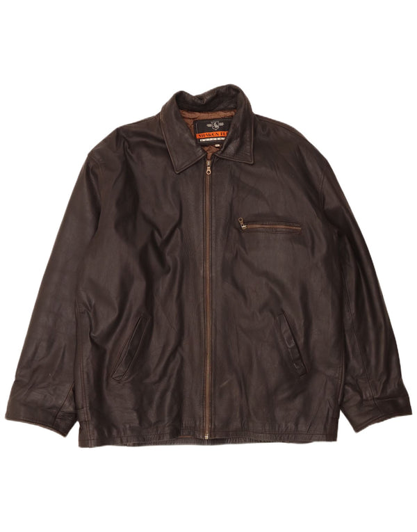 Sharon Furs Chaqueta de cuero para hombre UK 44 2XL Marrón