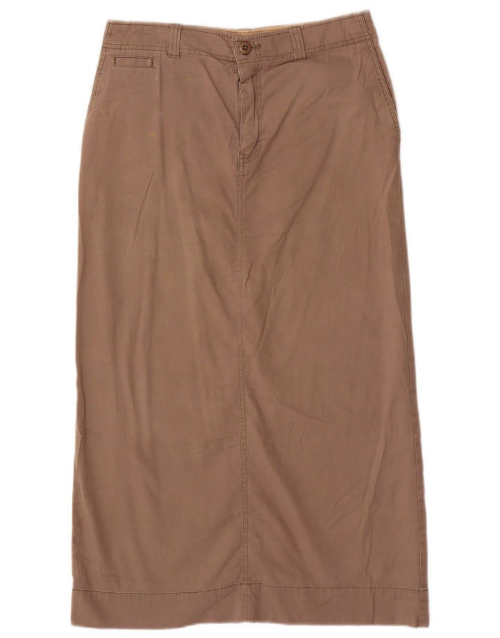 EDDIE BAUER Falda recta para mujer US 8 Mediana W30 Algodón gris