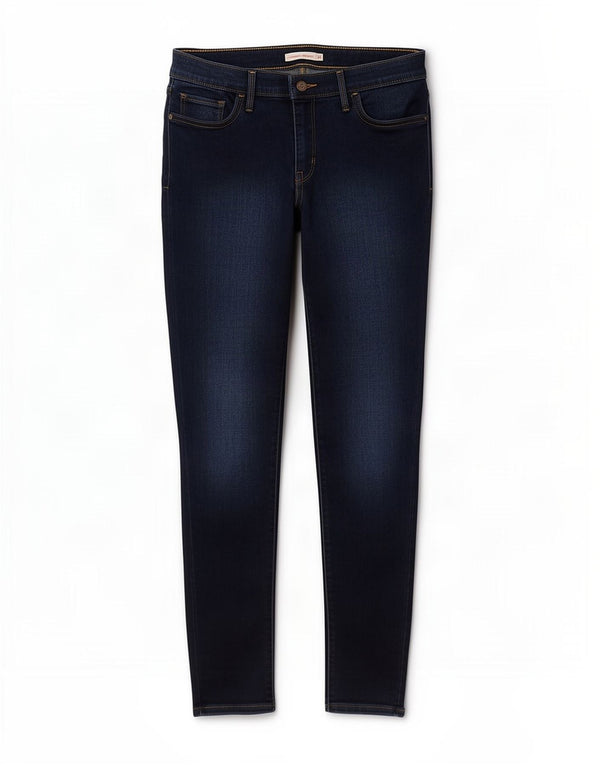 Levi's Mujer 310 Shaping Super Skinny Jeans W32 L30 Algodón Azul Marino