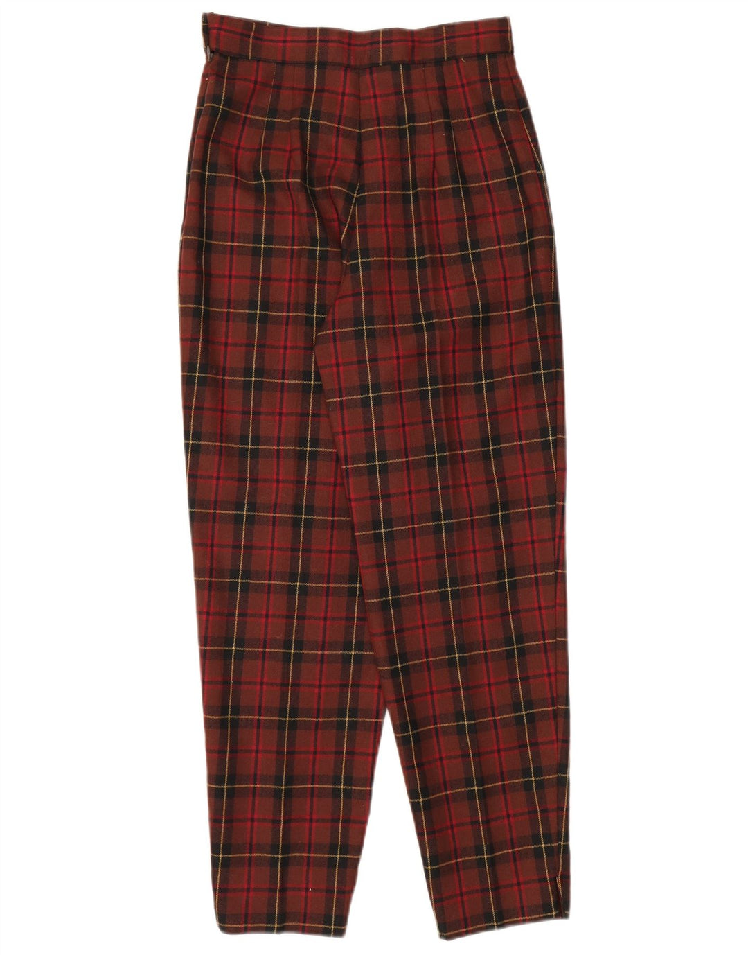 Conjunto vintage de 2 piezas para mujer IT 42/44 Medio W26 L28 Lana a cuadros rojos