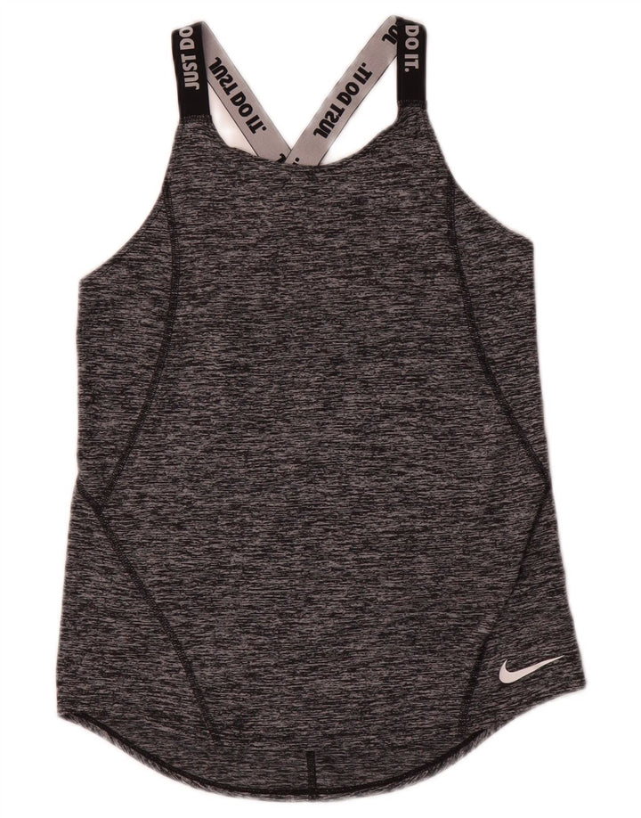 Nike Camiseta sin mangas estampada para niñas 12-13 años Grande Gris Poliéster moteado