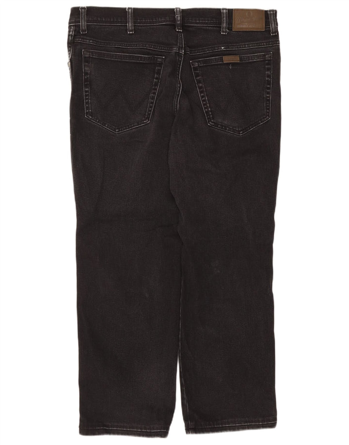 Wrangler Vaqueros rectos para hombre W38 L27 Algodón negro