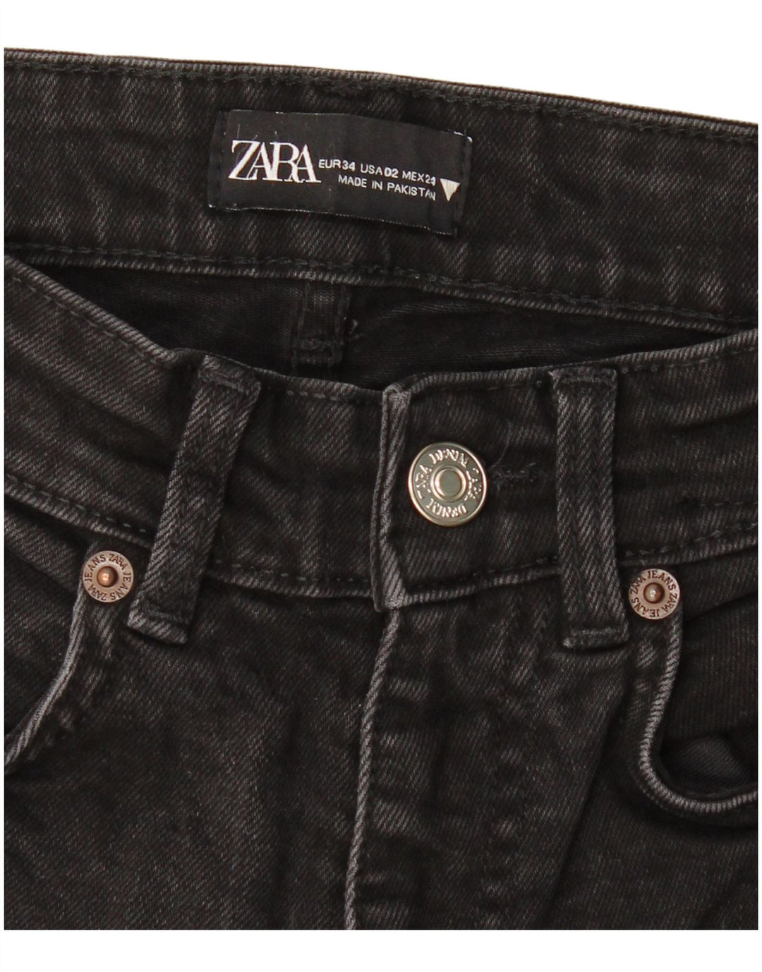ZARA Vaqueros Bootcut Mujer EU 34 2XS W24 L26 Negro