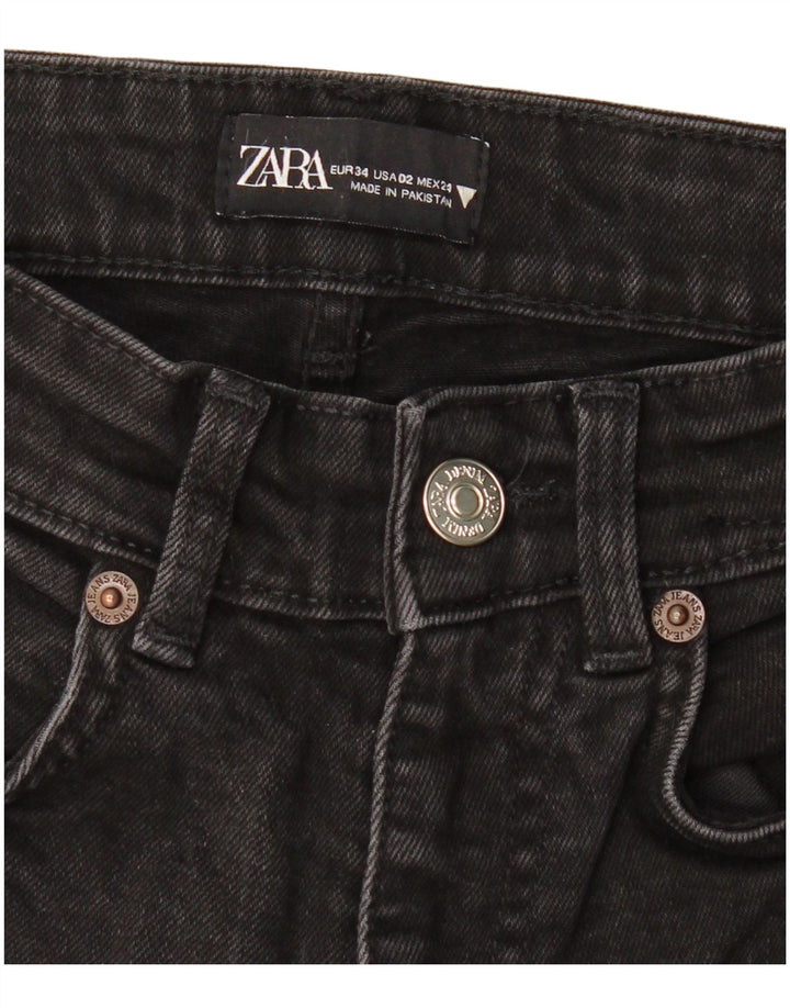 ZARA Vaqueros Bootcut Mujer EU 34 2XS W24 L26 Negro