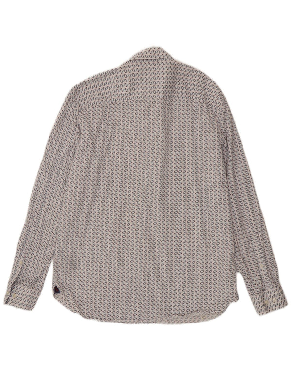 Camisa de corte clásico con estampado abstracto para hombre Joules Algodón blanco grande