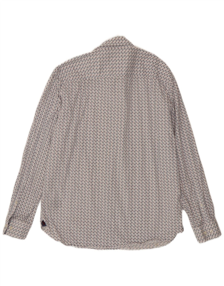 Camisa de corte clásico con estampado abstracto para hombre Joules Algodón blanco grande