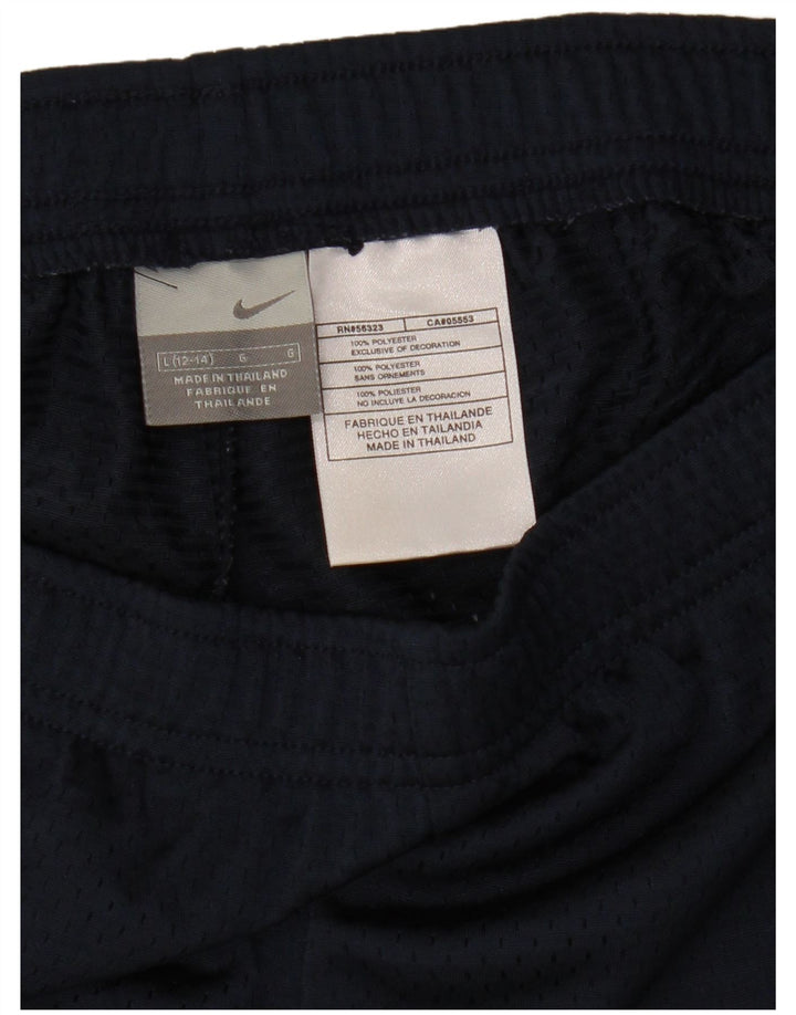 Nike Pantalones cortos deportivos para mujer US 12/14 Grande Azul marino Colorblock Poliéster