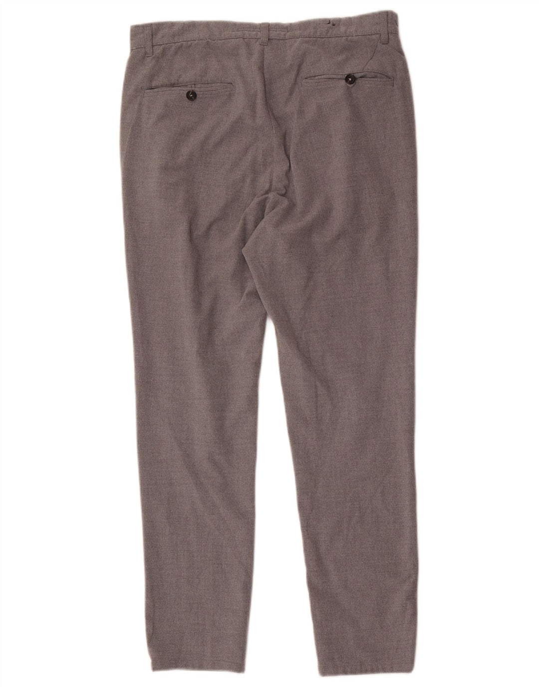 Zara Mens Slim Chino Pantalones EU 42 Large W32 L28 Gris Poliéster