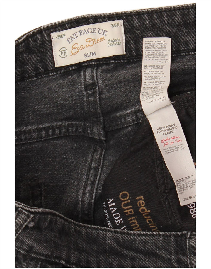 FAT FACE Vaqueros ajustados para hombre W36 L31 Algodón gris
