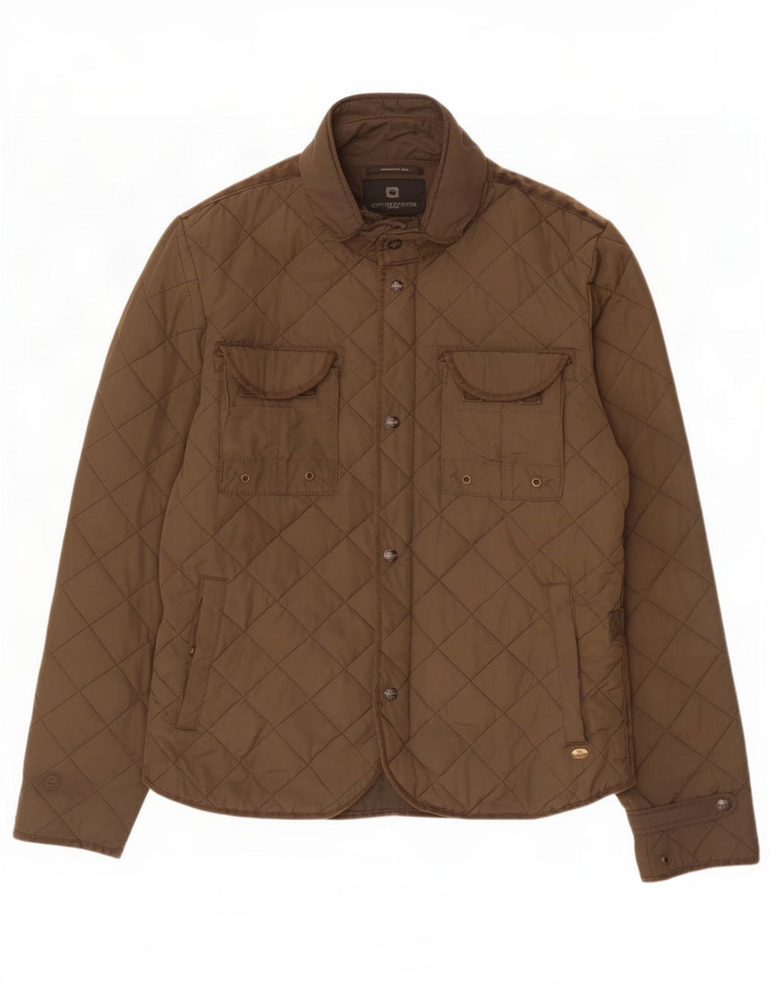 Scotch & Soda Chaqueta acolchada para hombre UK 40 Large Poliéster caqui