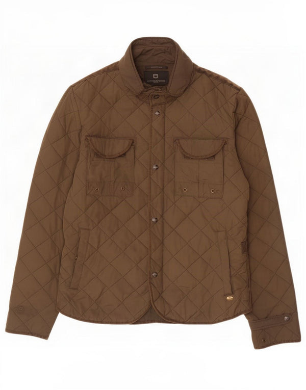 Scotch & Soda Chaqueta acolchada para hombre UK 40 Large Poliéster caqui