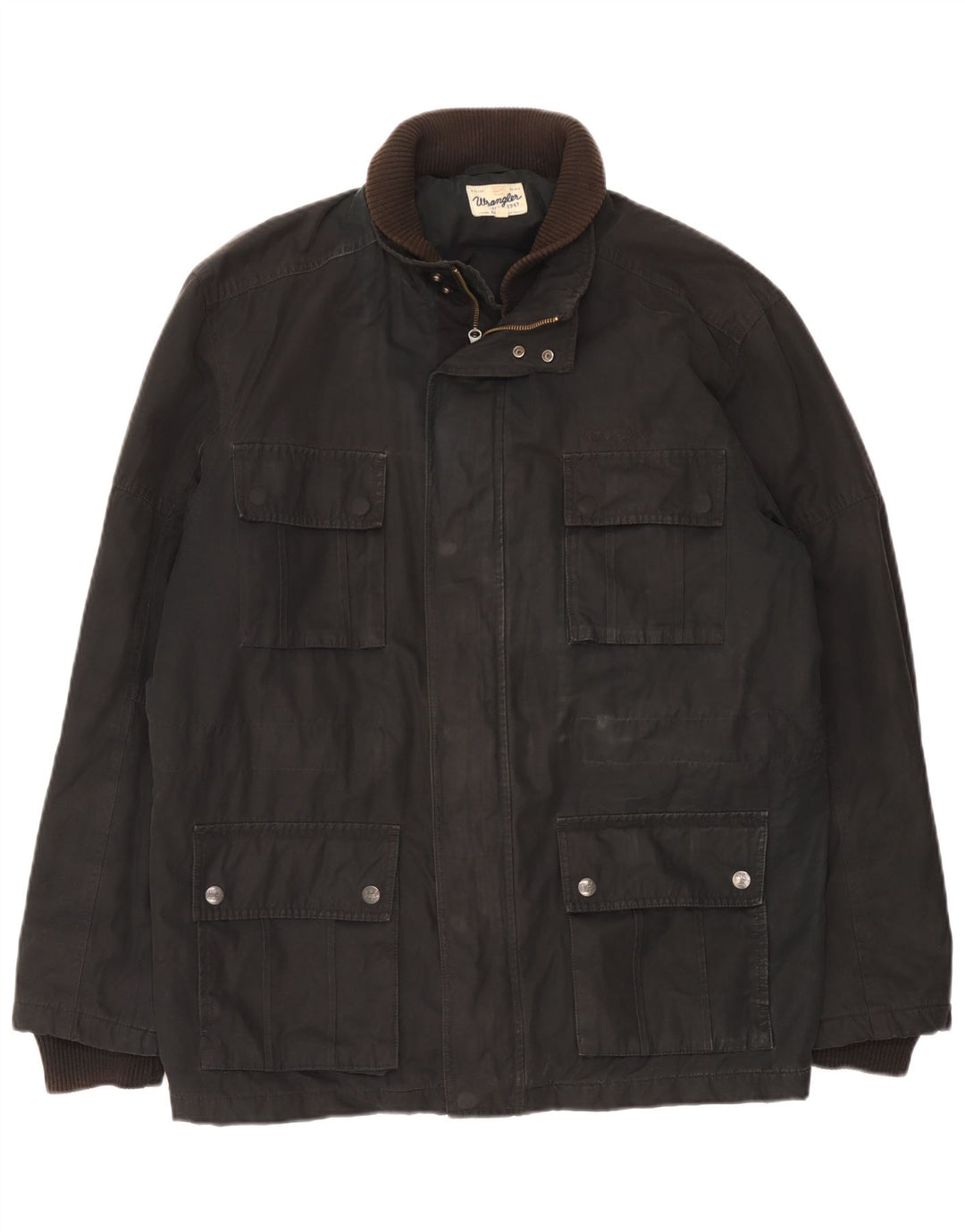 Wrangler Chaqueta utilitaria para hombre UK 42 XL Poliéster negro