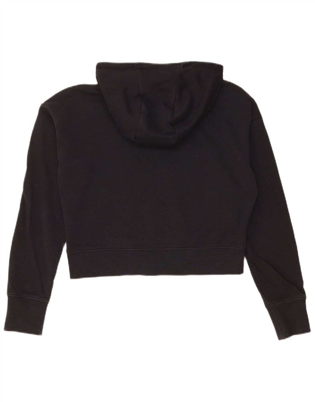 NIKE Sudadera con capucha para niñas Crop Graphic 13-14 años XL Algodón negro