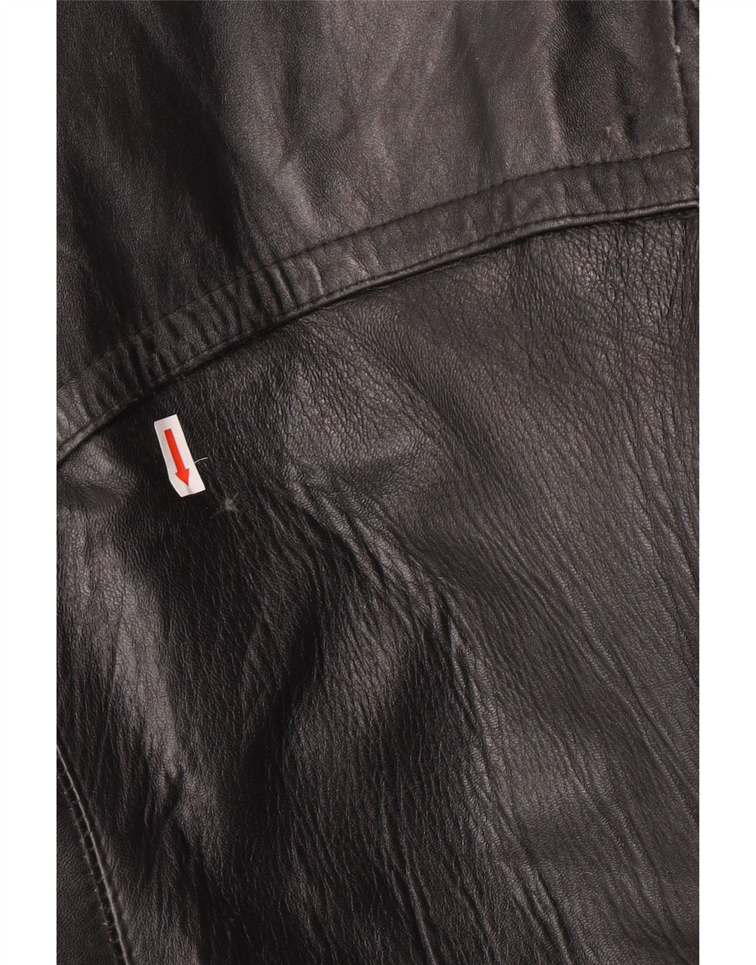 Vintage hombres doble pecho chaqueta de cuero Reino Unido 40 cuero negro grande
