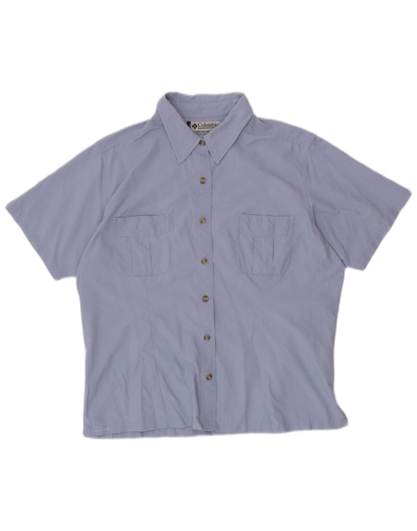 Camisa de manga corta COLUMBIA para mujer ES 40 XL Nylon morado