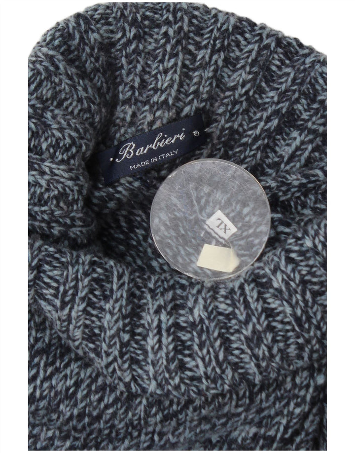 Barbieri Jersey con cuello vuelto para hombre XL Azul marino Fair Isle
