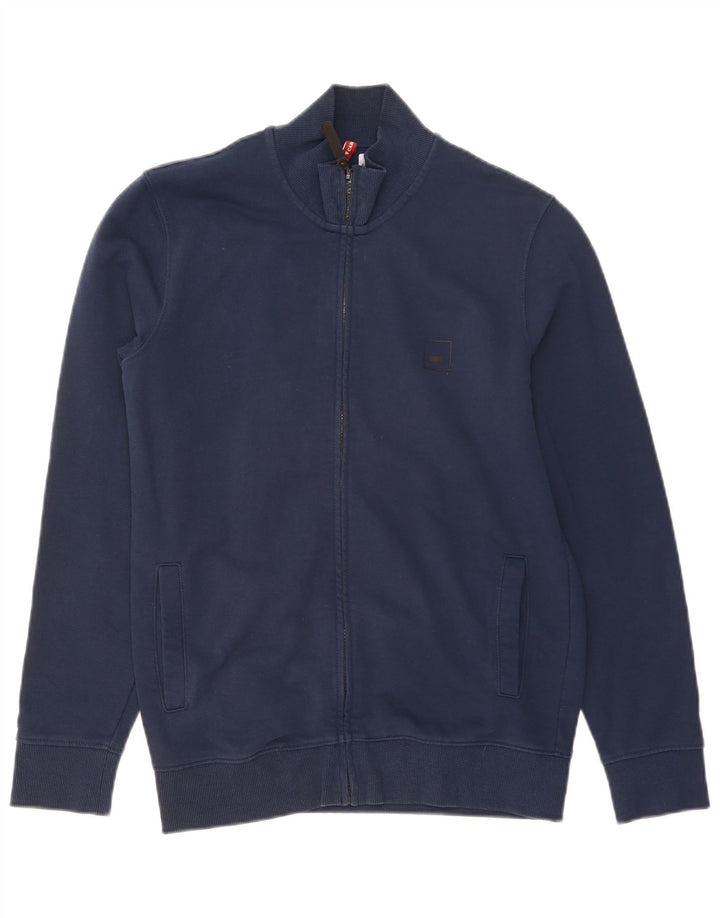 Carrera Chándal para hombre Chaqueta superior Algodón azul marino mediano