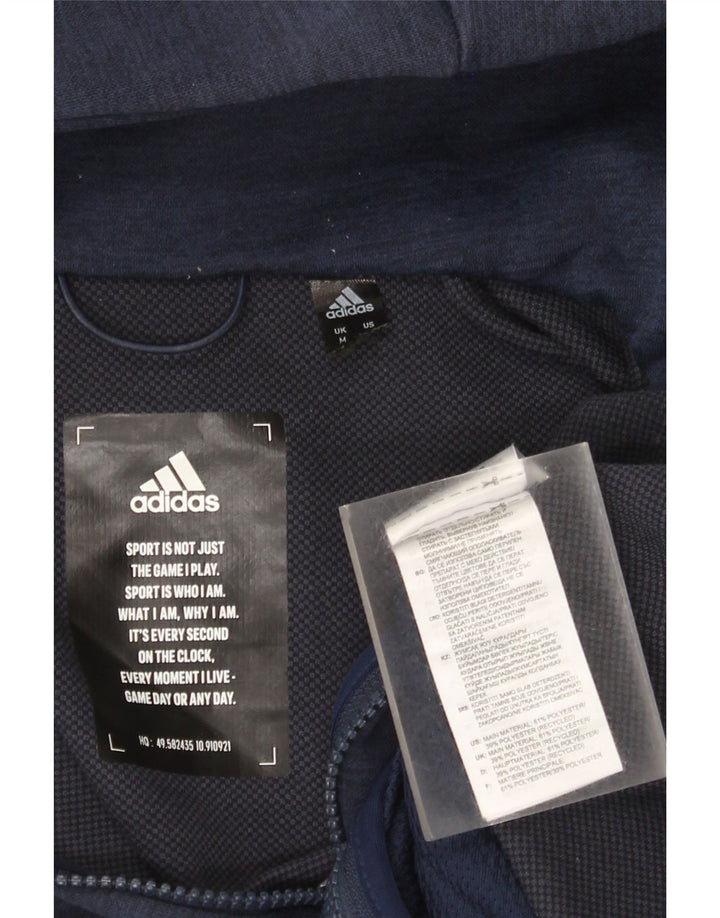 Adidas Mens Arsenal Zip Sudadera con capucha Suéter Medio Azul Marino Poliéster