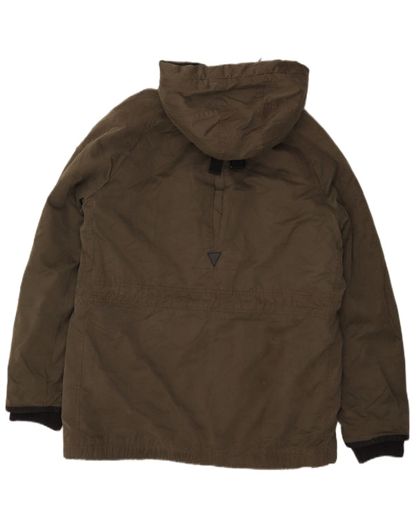 Superdry Parka con capucha para hombre, talla 38, color caqui mediano