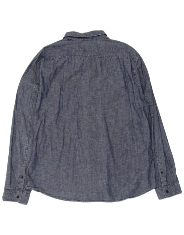 Camisa Cos Hombre XL Algodón Azul