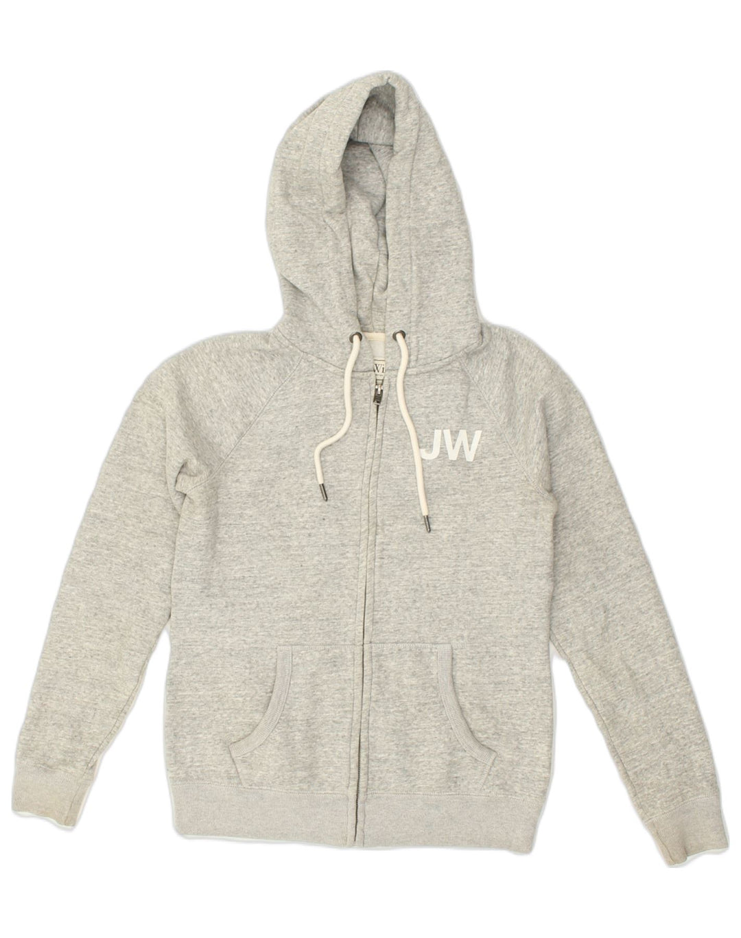 JACK WILLS Womens Zip Hoodie Sweater UK 10 Small  Grey Cotton | Vintage Jack Wills | Thrift | Second-Hand Jack Wills | Used Clothing | Messina Hembry 