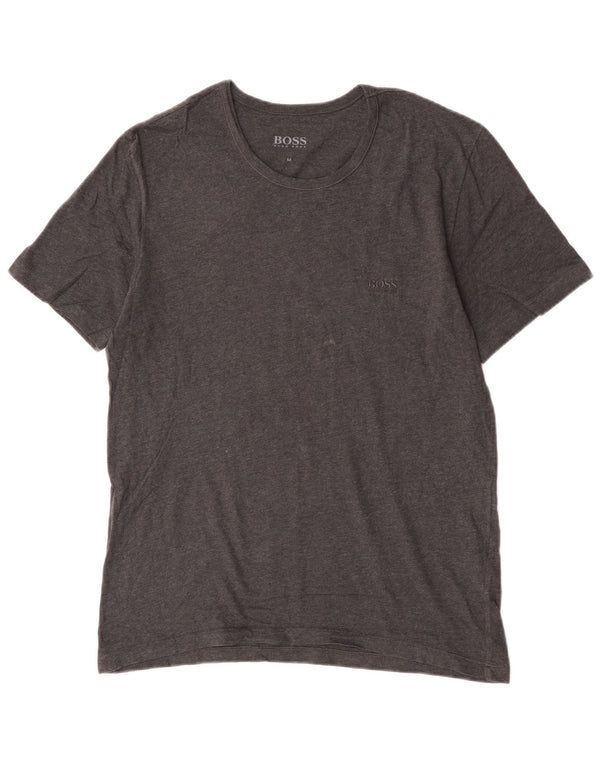 Camiseta Hugo Boss Hombre Top Algodón Gris Medio