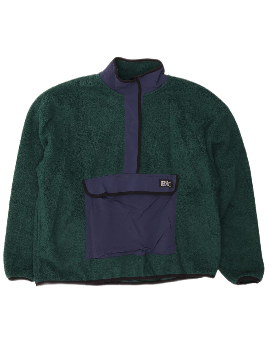 Levi's Jersey de forro polar extragrande para mujer UK 44 Bloque de color verde medio