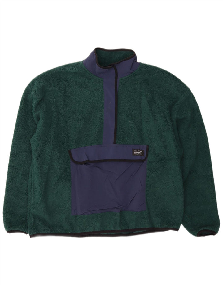 Levi's Jersey de forro polar extragrande para mujer UK 44 Bloque de color verde medio