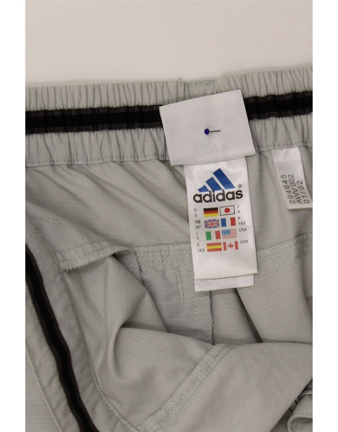 Pantalón Capri Mujer Adidas W28 L20 Poliamida Gris