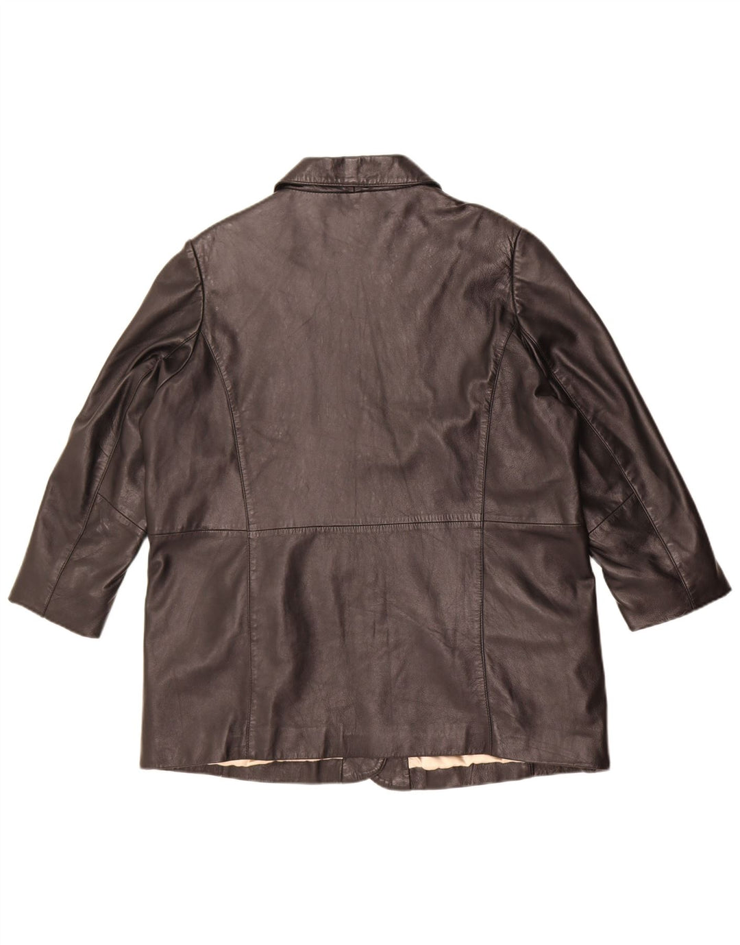 Essence Chaqueta de cuero extragrande para mujer ES 18/20 XL Cuero negro