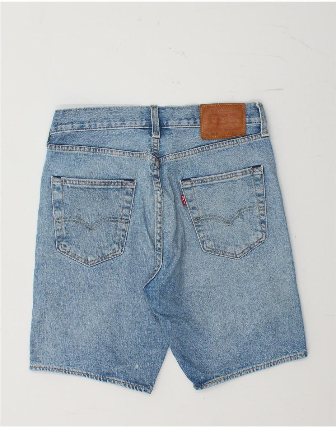 LEVI'S Mens 501 Denim Shorts W30 Algodón Azul Medio