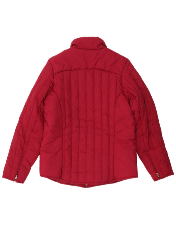 Adidas Chaqueta acolchada para mujer UK 10 Small Red Poliéster