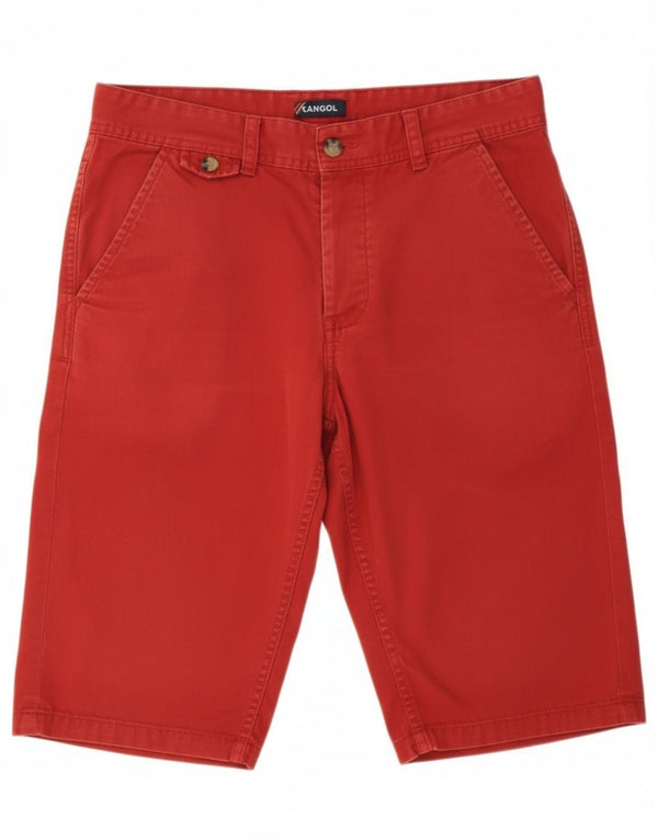 Kangol Mens Chino Shorts Small W29 Algodón Rojo