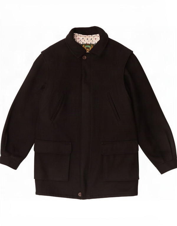 Chaqueta utilitaria vintage para hombre UK 40 Grande Algodón negro