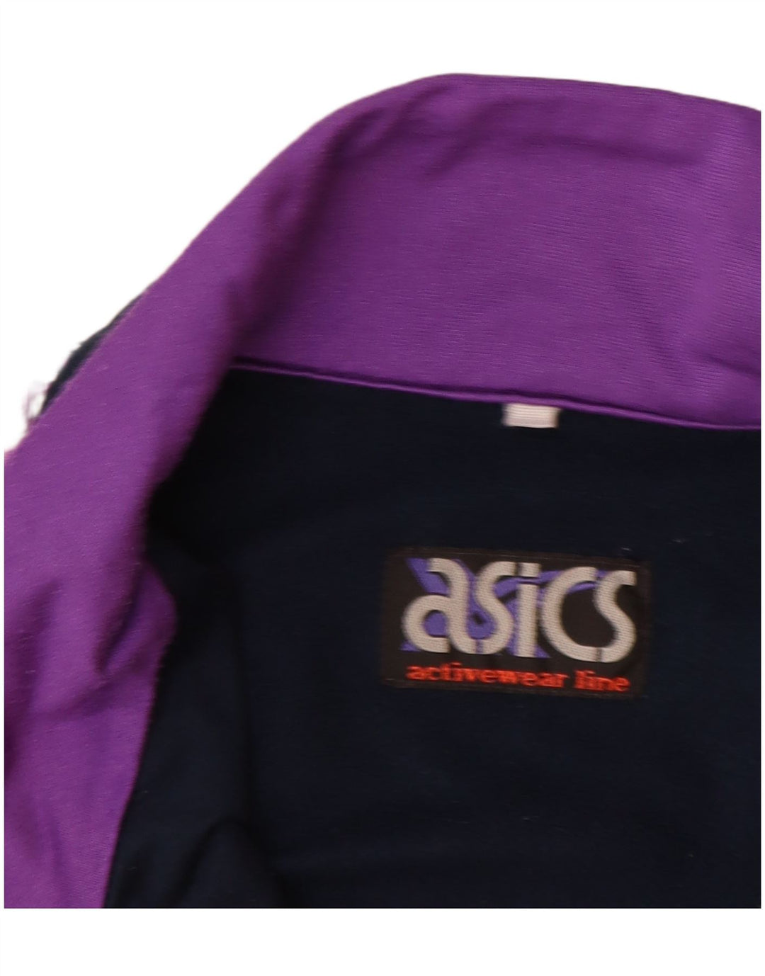 ASICS Chaqueta de chándal con gráfico para hombre, talla grande, color azul marino