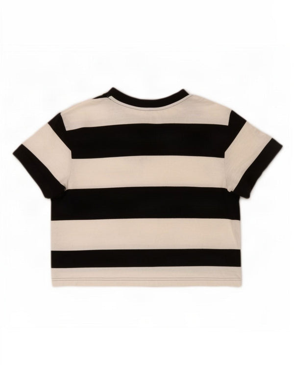 Guess Camiseta corta con gráfico extragrande para mujer UK 6 XS Negro a rayas