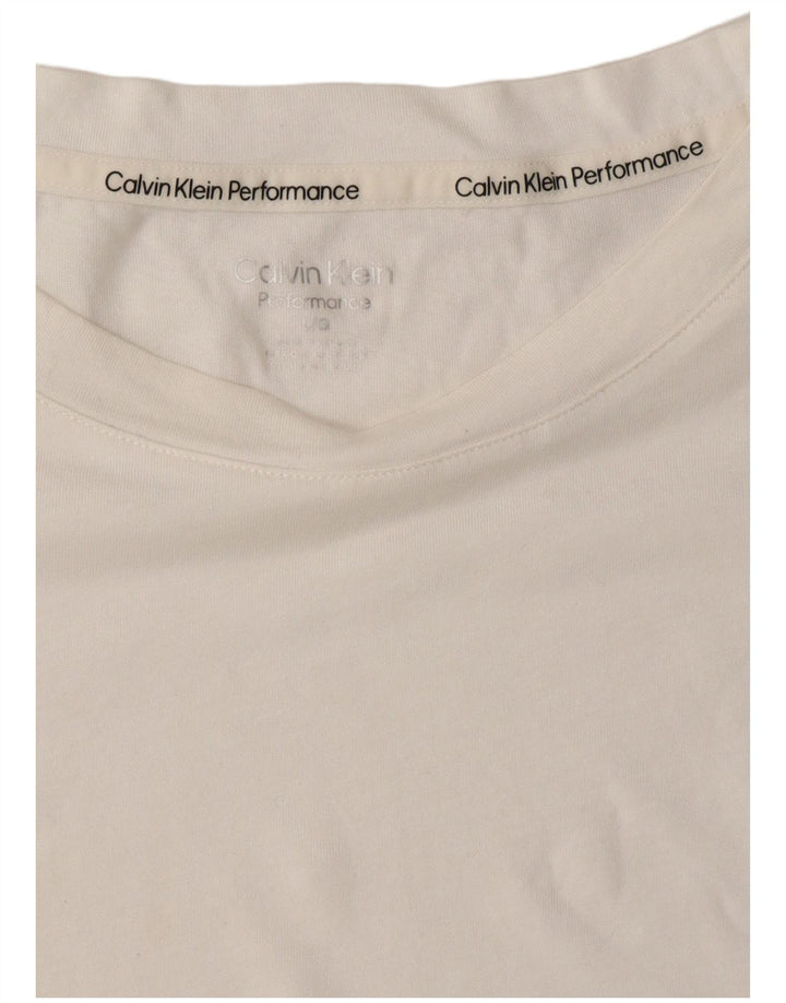 CALVIN KLEIN Camiseta para mujer Top UK 46 Large White