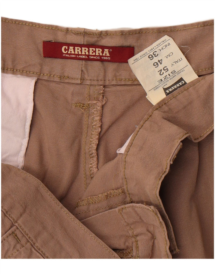 Carrera Mens Chino Shorts W36 Grande Algodón Beige
