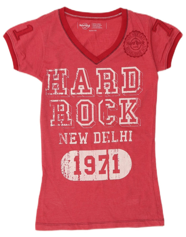 HARD ROCK CAFE Camiseta estampada New Dalhi para niña 13-14 años XS Rosa