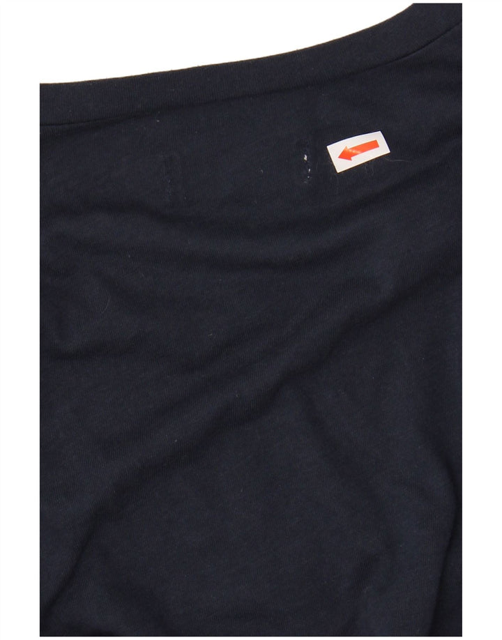 HOLLISTER Camiseta gráfica para mujer Top UK 6 XS Azul marino Algodón