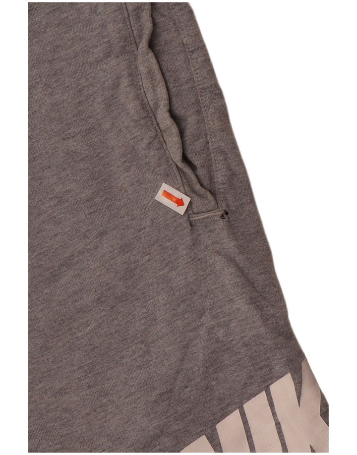 Pantalones cortos deportivos con estampado gráfico de algodón gris medio para hombre Nike