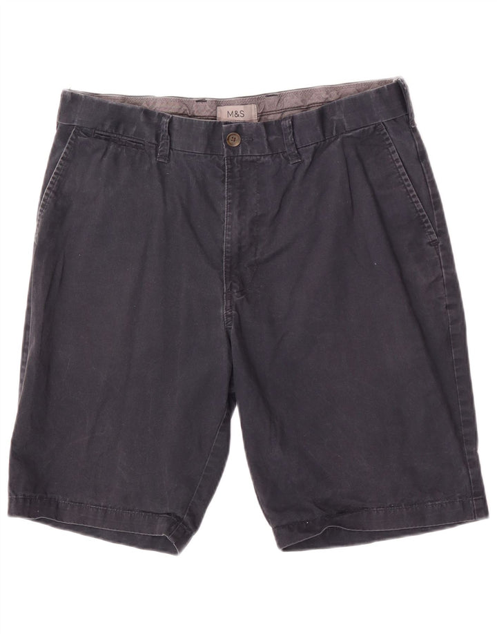Marks & Spencer Pantalones cortos chinos para hombre W34 Grande Algodón azul marino