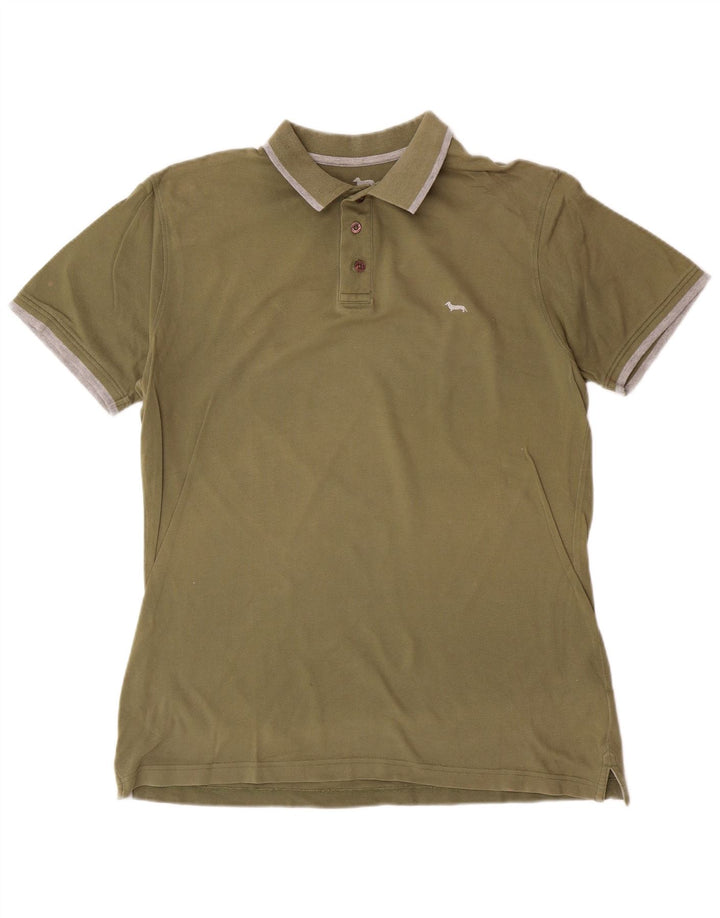 Harmont & Blaine Polo de corte regular para hombre de algodón verde grande
