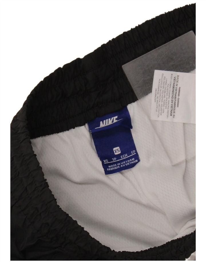 NIKE Pantalones cortos deportivos para mujer UK 6 XS Negro Colorblock Poliéster