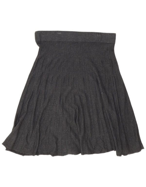 Marks & Spencer Falda Acampanada de Cintura Alta para Mujer UK 46 Large W38 Gris